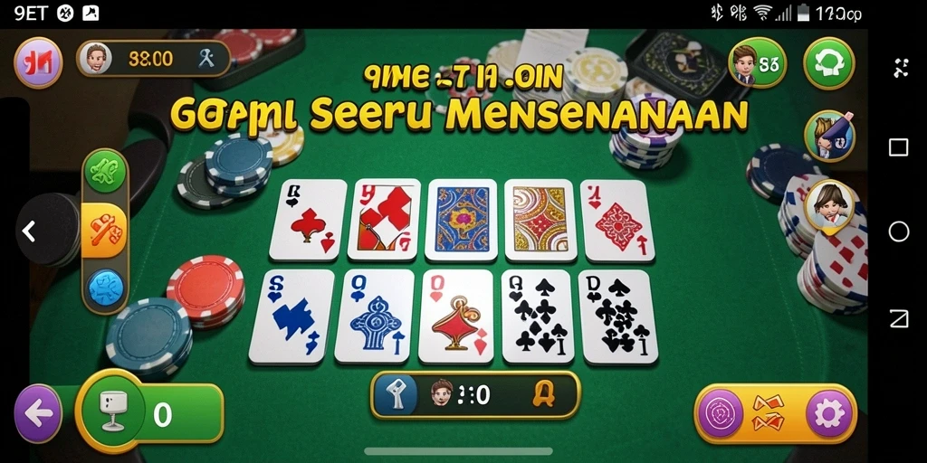 Tampilan gameplay 9ET dengan suasana seru Gaple.