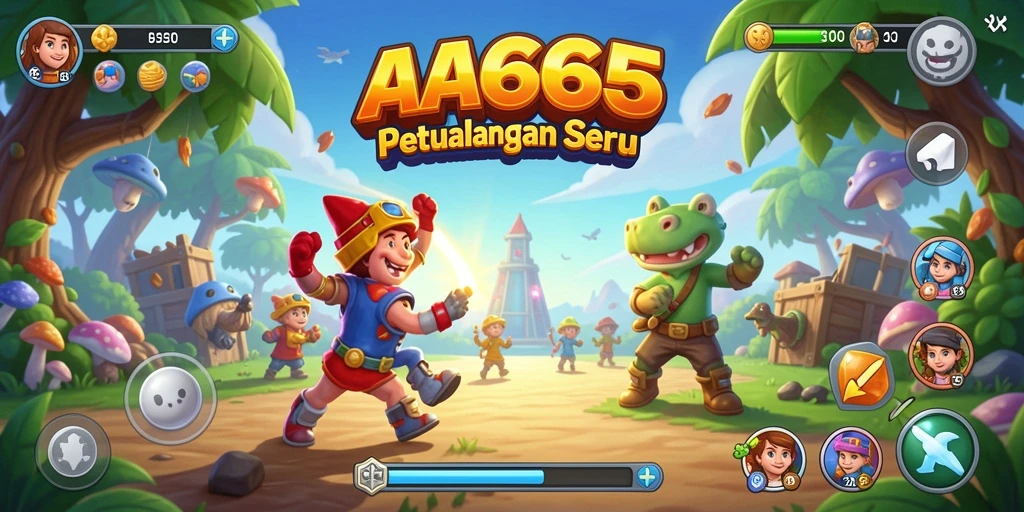 Screenshot utama AA666 menampilkan gameplay seru dengan tantangan arcade.