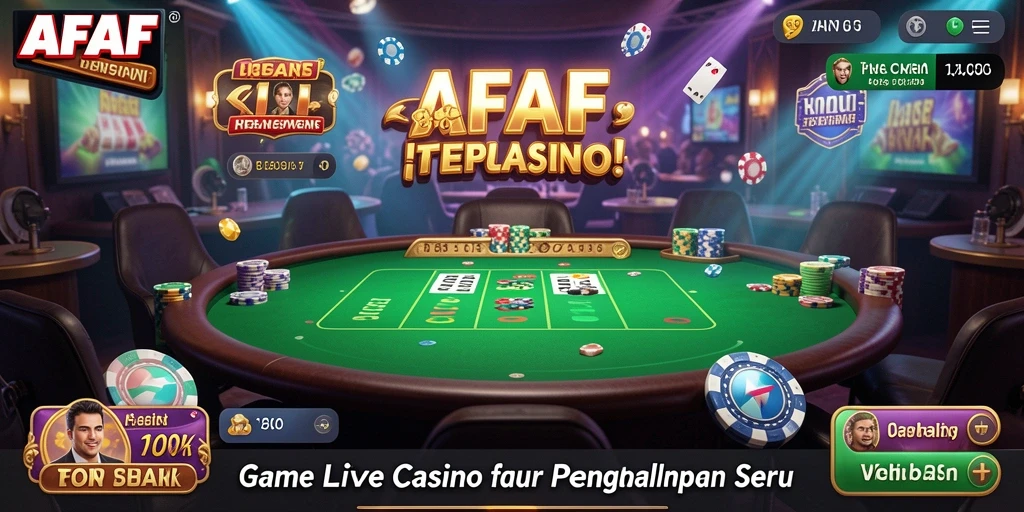 Tampilan gameplay Live Casino yang memikat dan interaktif.