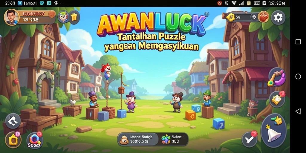 Screenshot gameplay AWANLUCK yang menarik dengan tantangan Puzzle.