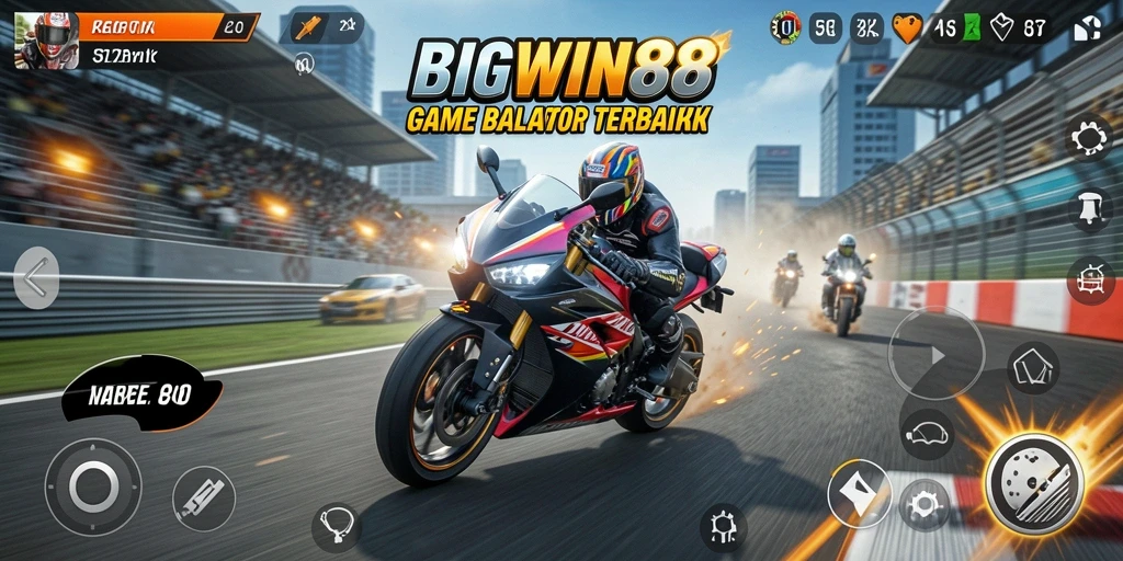 Tampilan mendebarkan dari balapan motor di BIGWIN88.