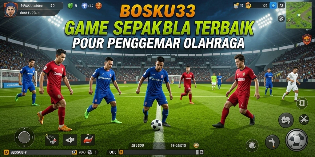Screenshot menampilkan aksi pertandingan sepak bola yang mendebarkan.