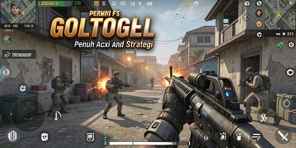 Tampilan gameplay GOLTOGEL yang mendebarkan dan penuh aksi.