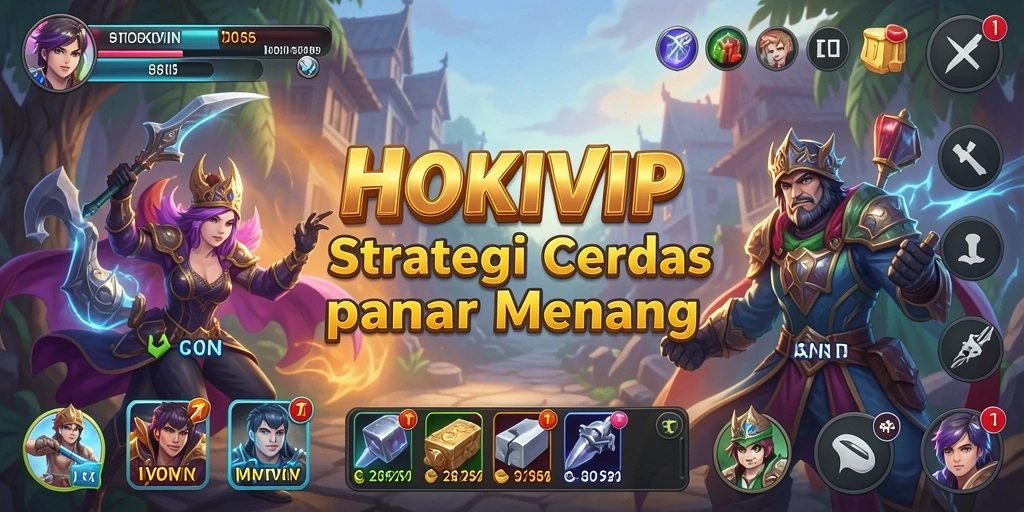 Tampilan gameplay HOKIVIP yang menampilkan peperangan strategi yang mendebarkan.