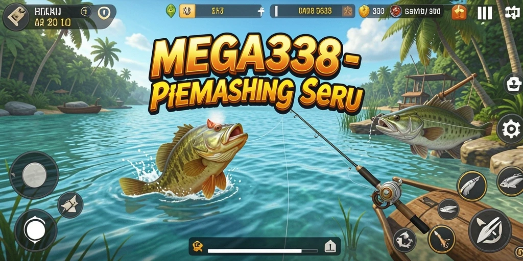 Tampilan gameplay MEGA338 yang menampilkan aksi memancing seru.