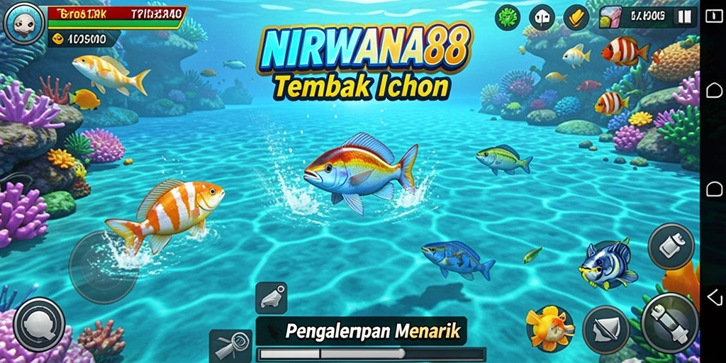 Tampilan gameplay NIRWANA88 dengan aksi Tembak Ikan yang seru.
