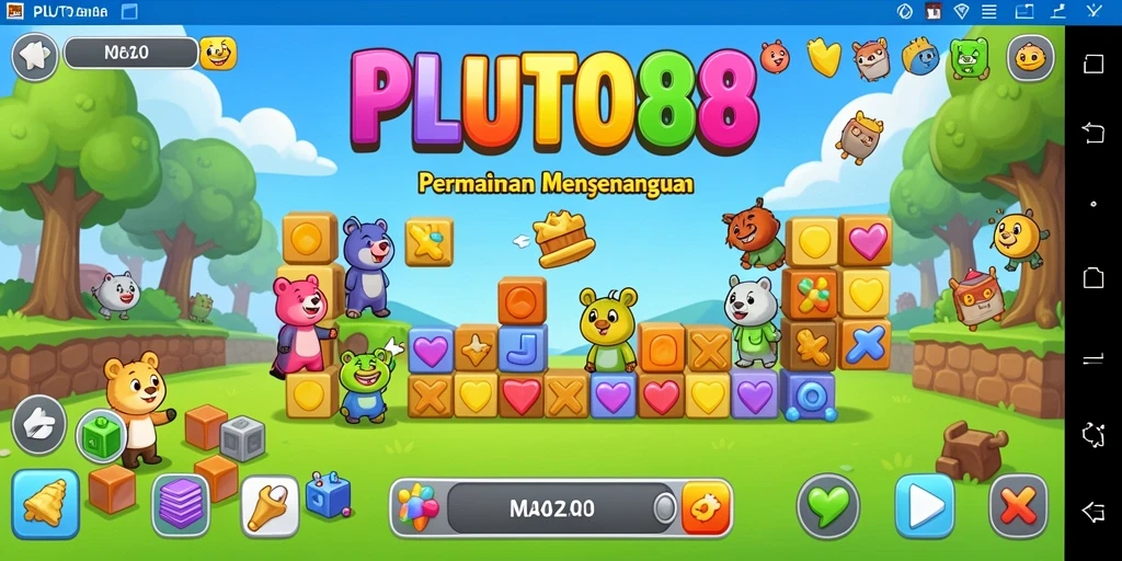 Tampilan game Puzzle yang menantang dan menarik.