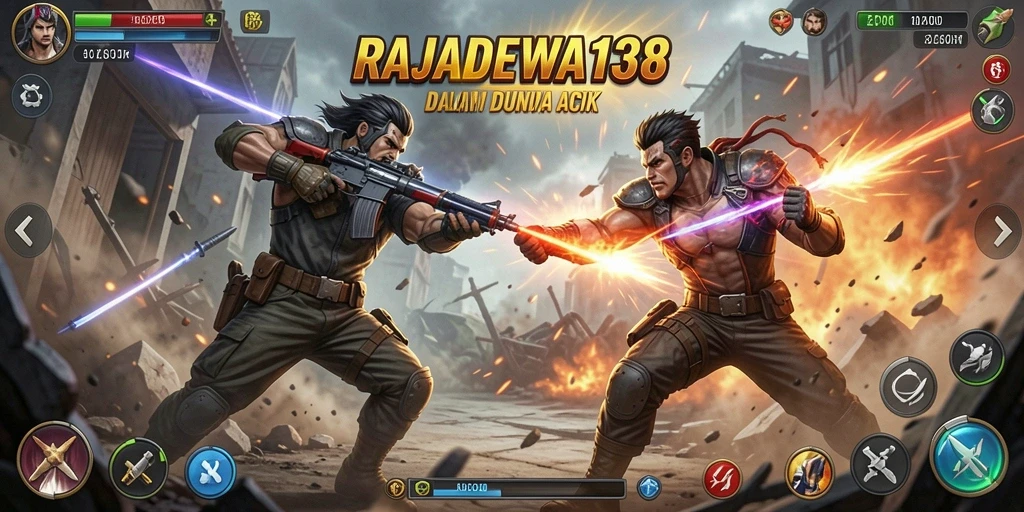 Gameplay mendebarkan dengan pertarungan epik dalam RAJADEWA138.