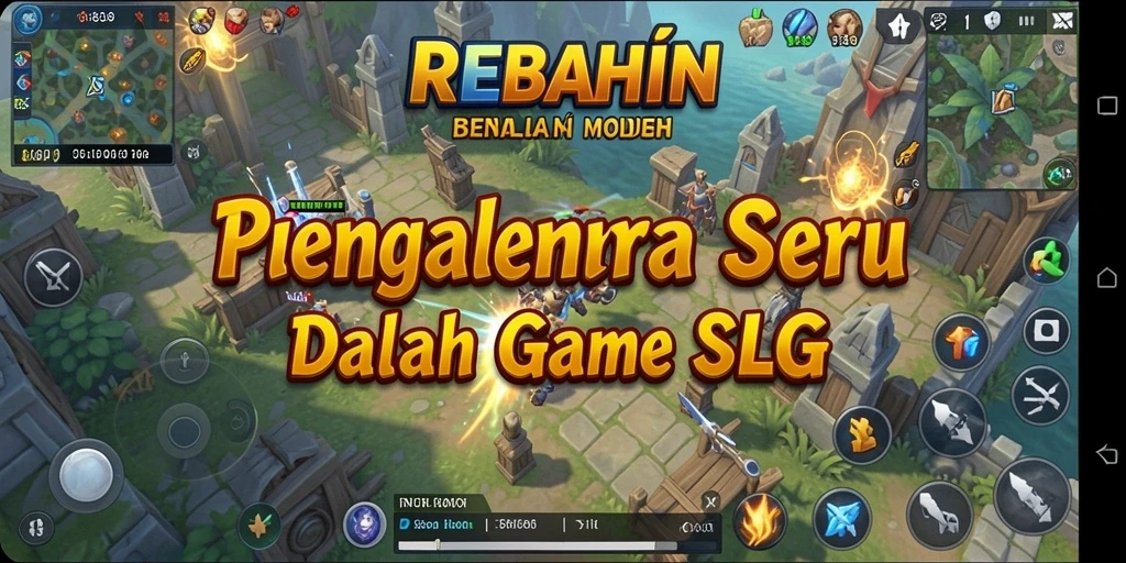 Tampilan gameplay menarik dari REBAHIN yang menunjukkan strategi SLG.