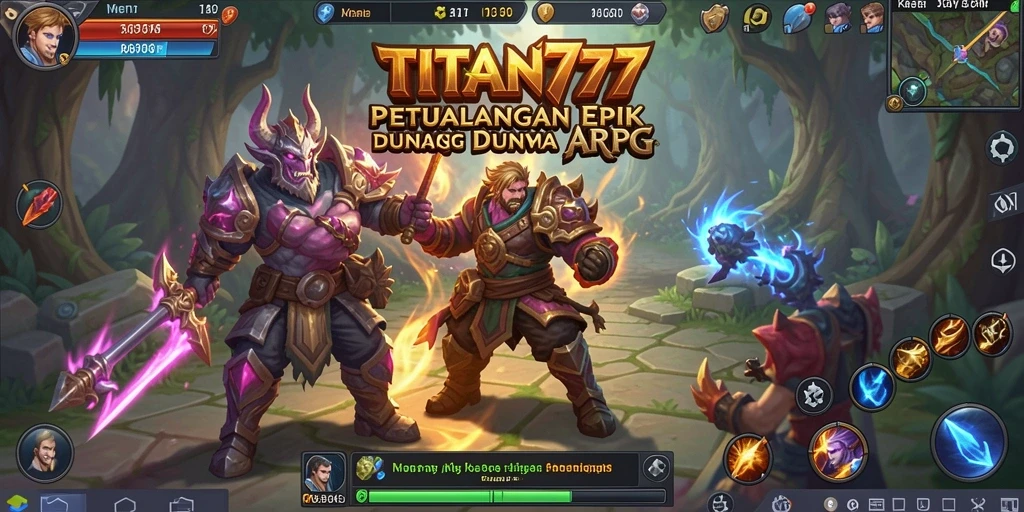 Tampilan seru dalam permainan ARPG TITAN777 dengan pertempuran dinamis.